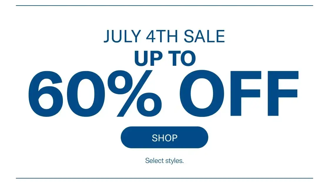 July 4th Sale 60% Off