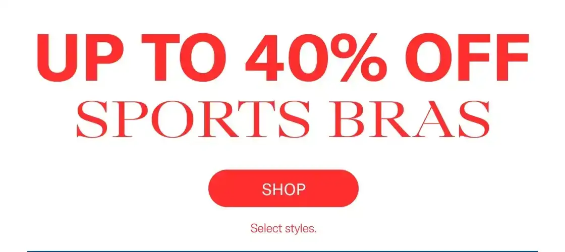 Up To 40% Off Sports Bras