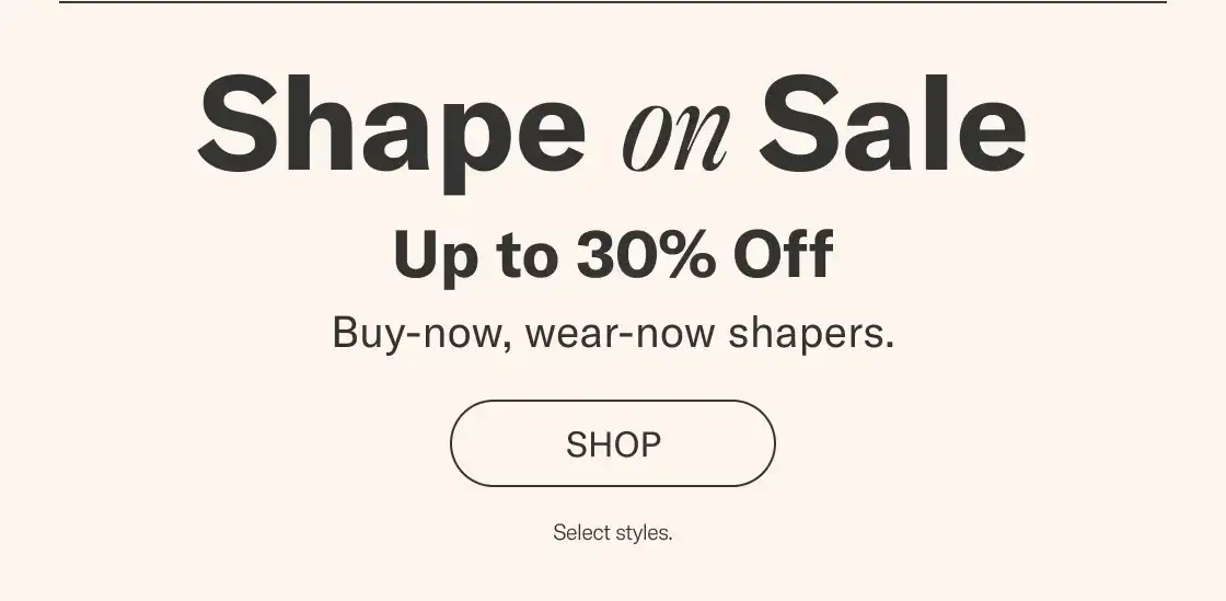 Up To 30% Off Shapewear