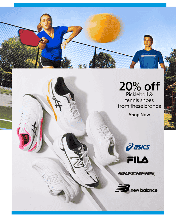 20% Off Pickleball & tennis shoes