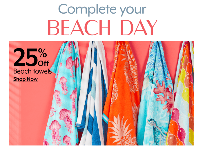 Starting at \\$14 Beach towels