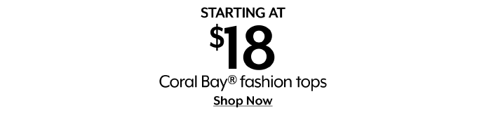 Starting at \\$18 Coral Bay fashion tops