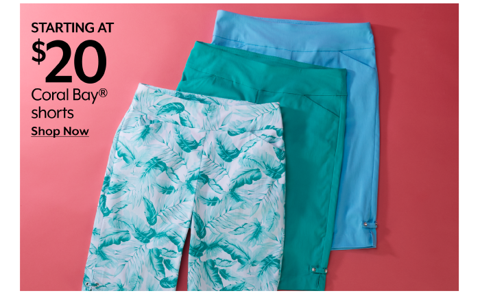 Starting at \\$20 Coral Bay shorts