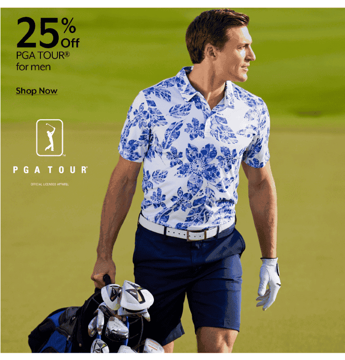 25% Off PGA TOUR for men