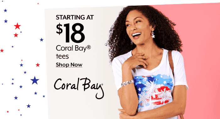 Starting at \\$18 Coral Bay tees