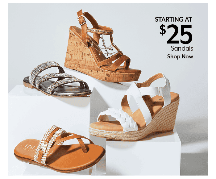 Starting at \\$25 Sandals