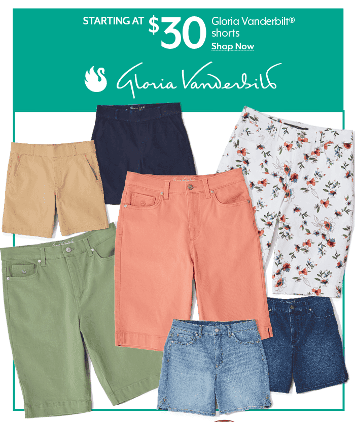 Starting at \\$30 Gloria Vanderbilt shorts