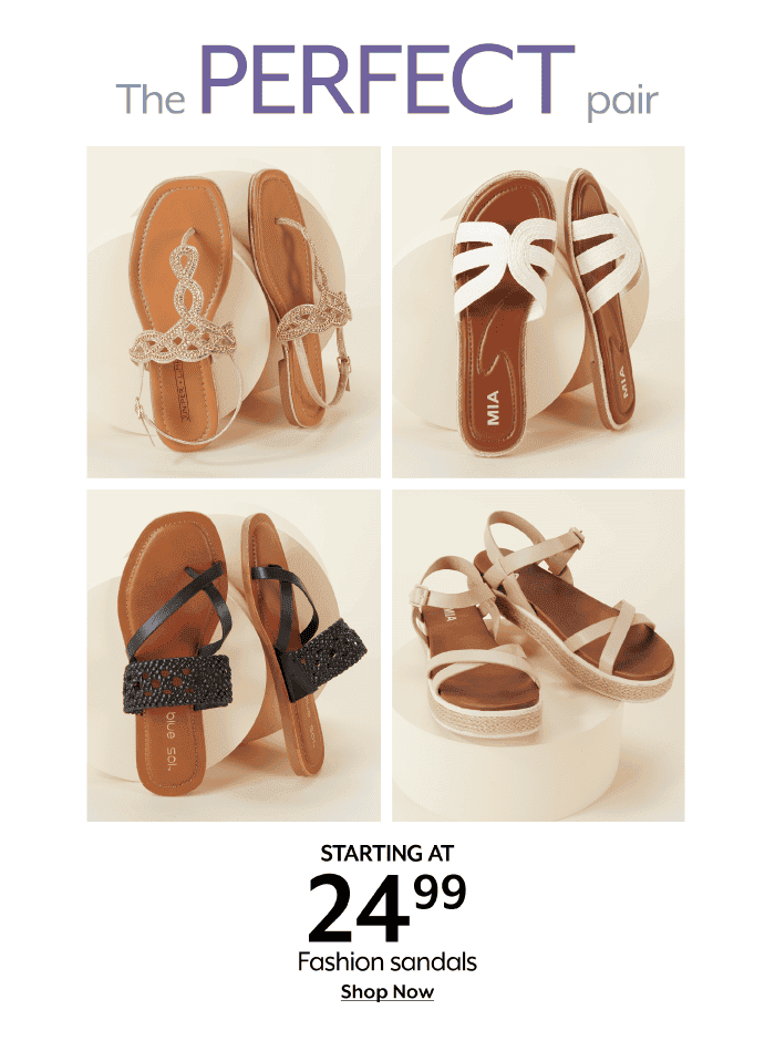 Starting at \\$25 Sandals