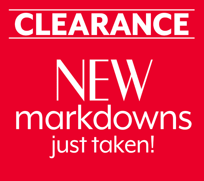 Clearance - New markdowns every week!