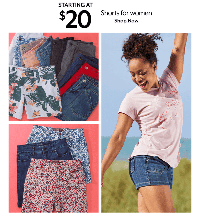 Starting at \\$20 Shorts for women