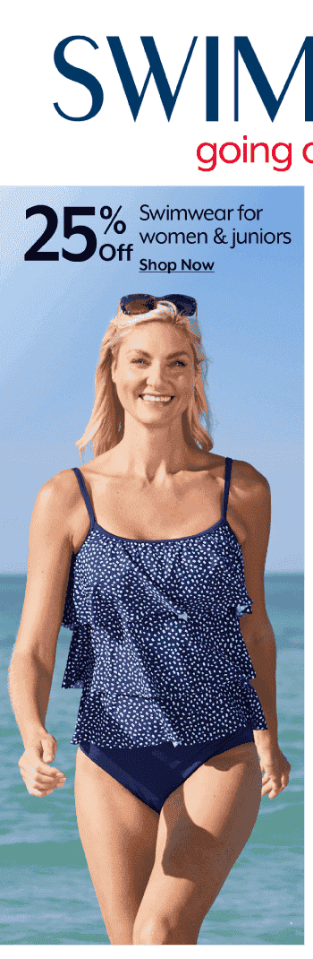 25% Off Swimwear for women & juniors