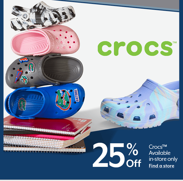 25% Off Crocs for the family - In-store only