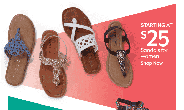 Starting at \\$25 Sandals for women