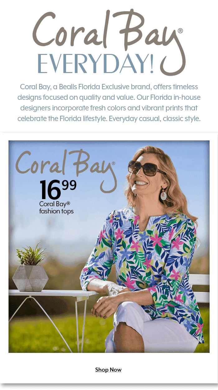 16.99 Coral Bay fashion tops