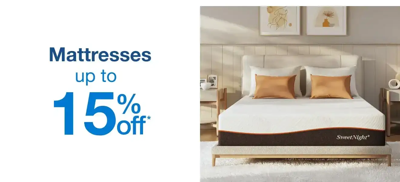 Mattresses up to 15% off