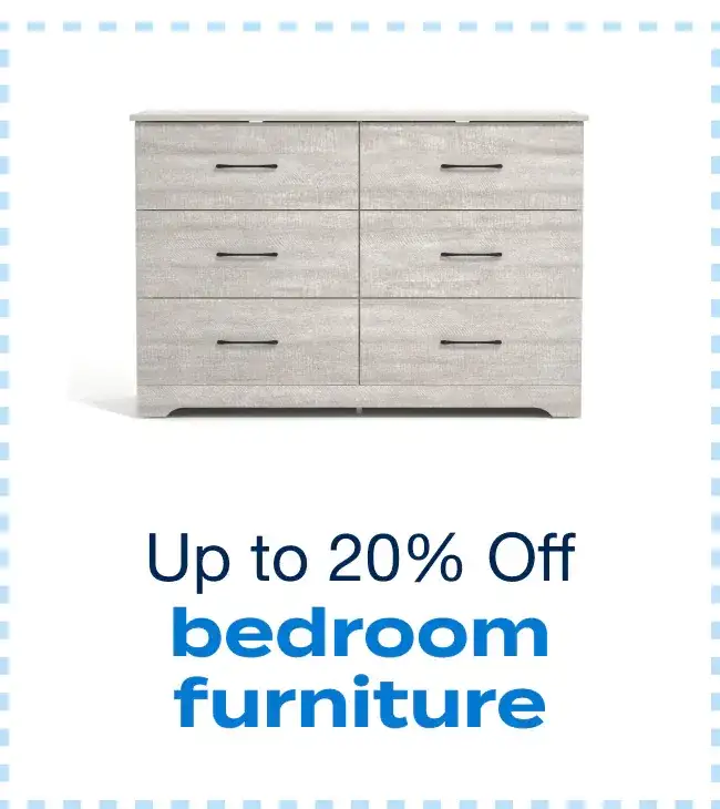 Up to 20% off Bedroom Furniture - Shop Now!