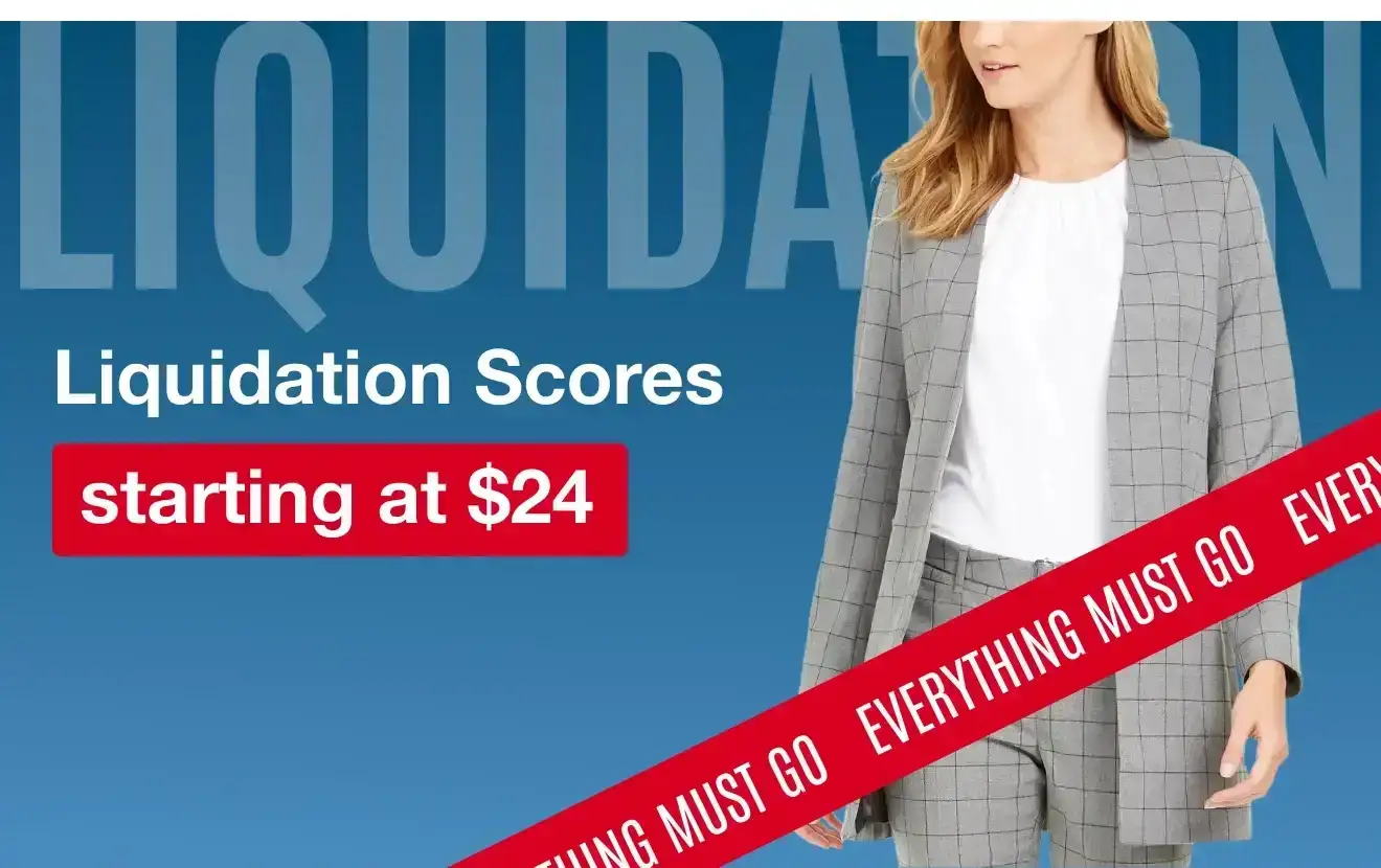 Score Liquidation Deals Starting at \\$24