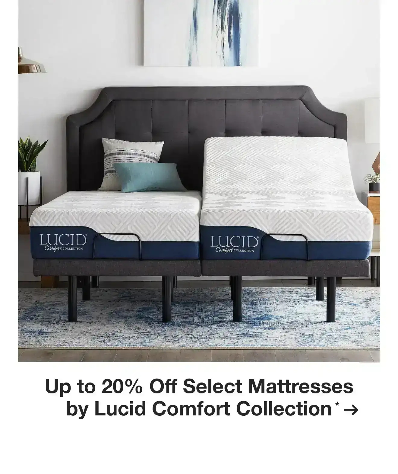 Up to 20% off Select Mattresses by Lucid Comfort Collection*