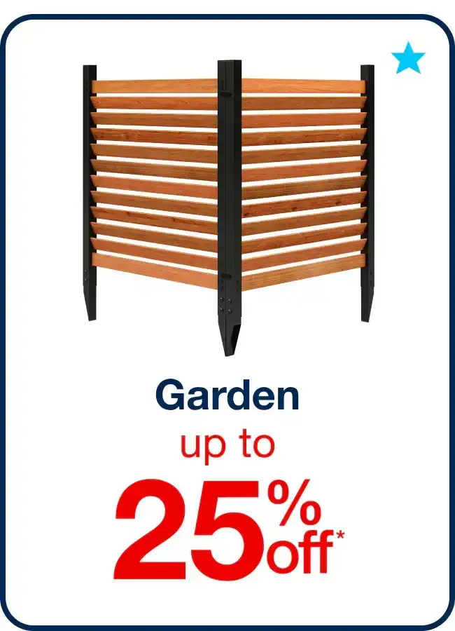 Up to 25% Off Garden