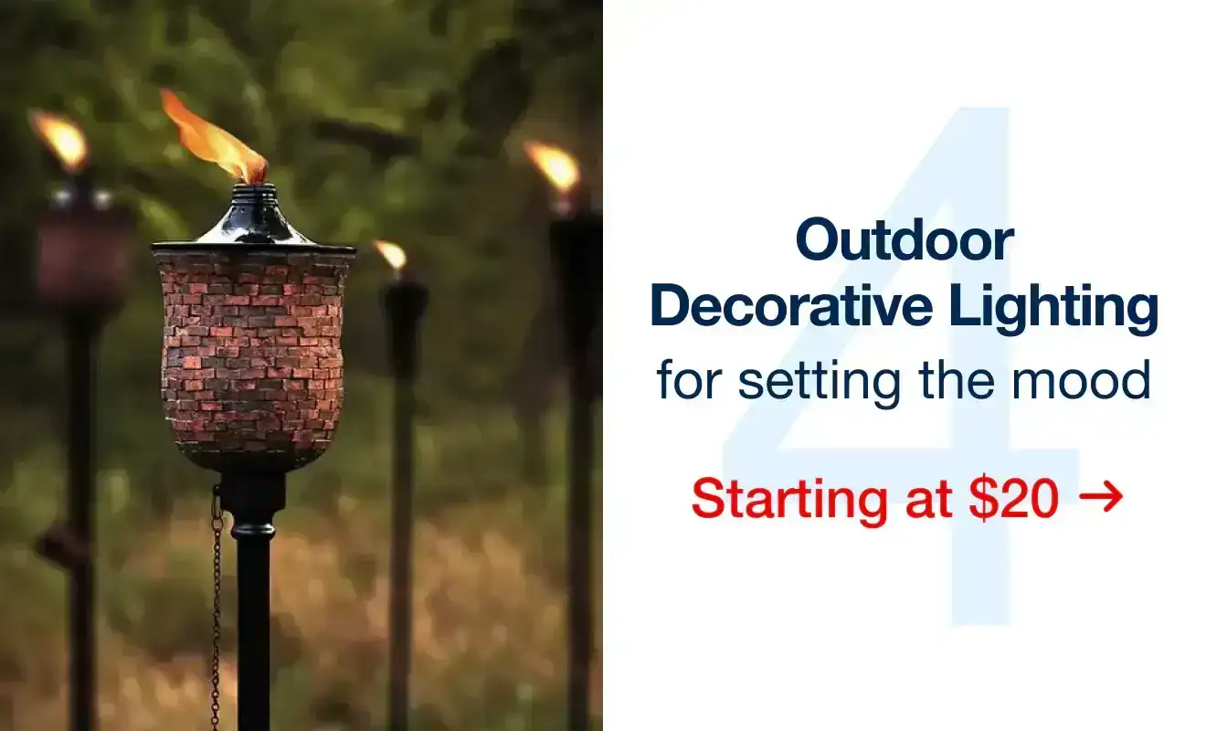 Outdoor Decorative Lighting starting at \\$20