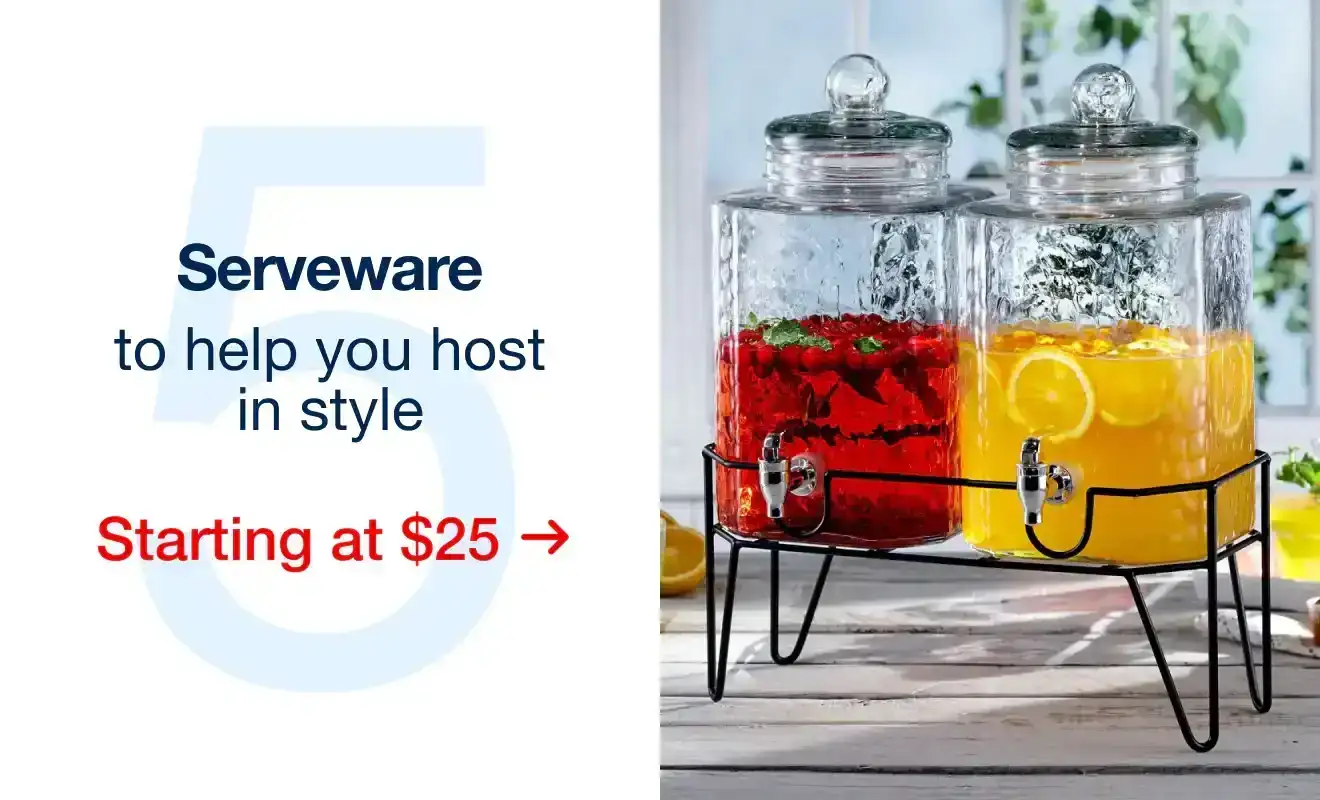 Serveware starting at \\$25