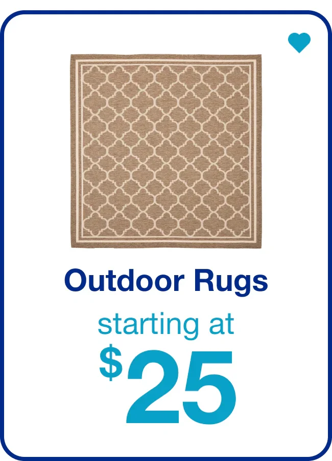 Outdoor Rugs Starting at \\$25 — Shop Now!