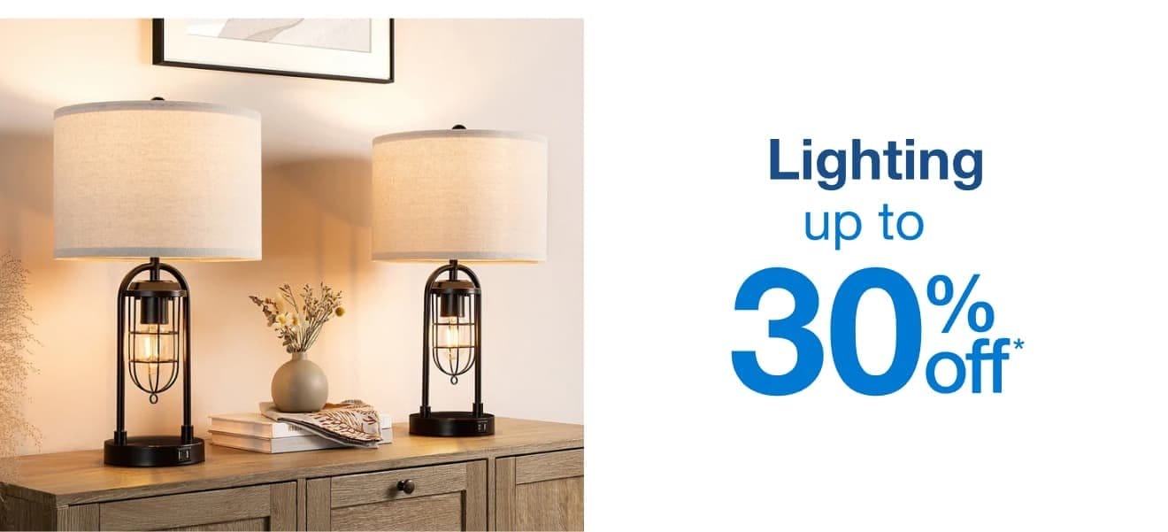 Lighting up to 30% off