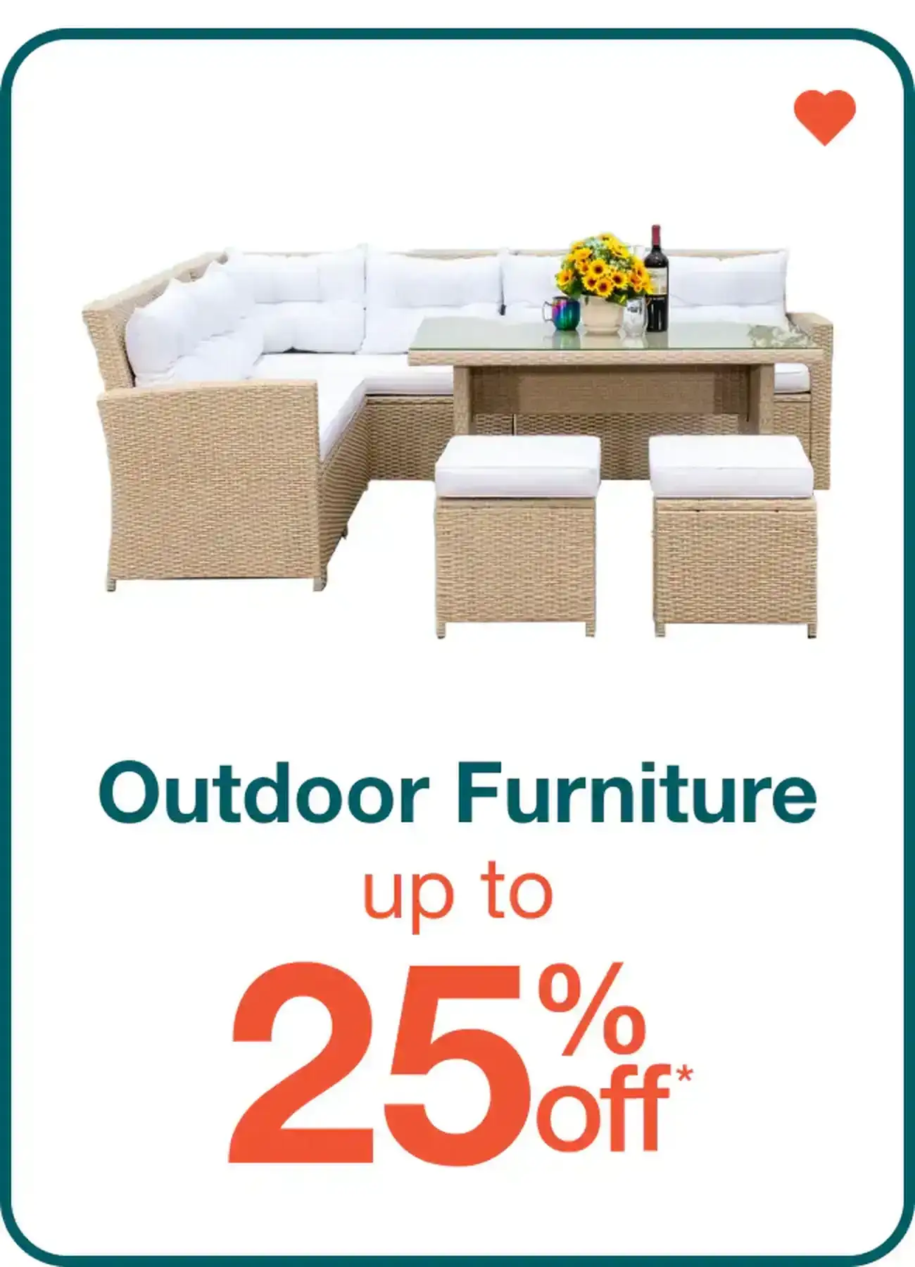 Up to 25% Off Patio Furniture
