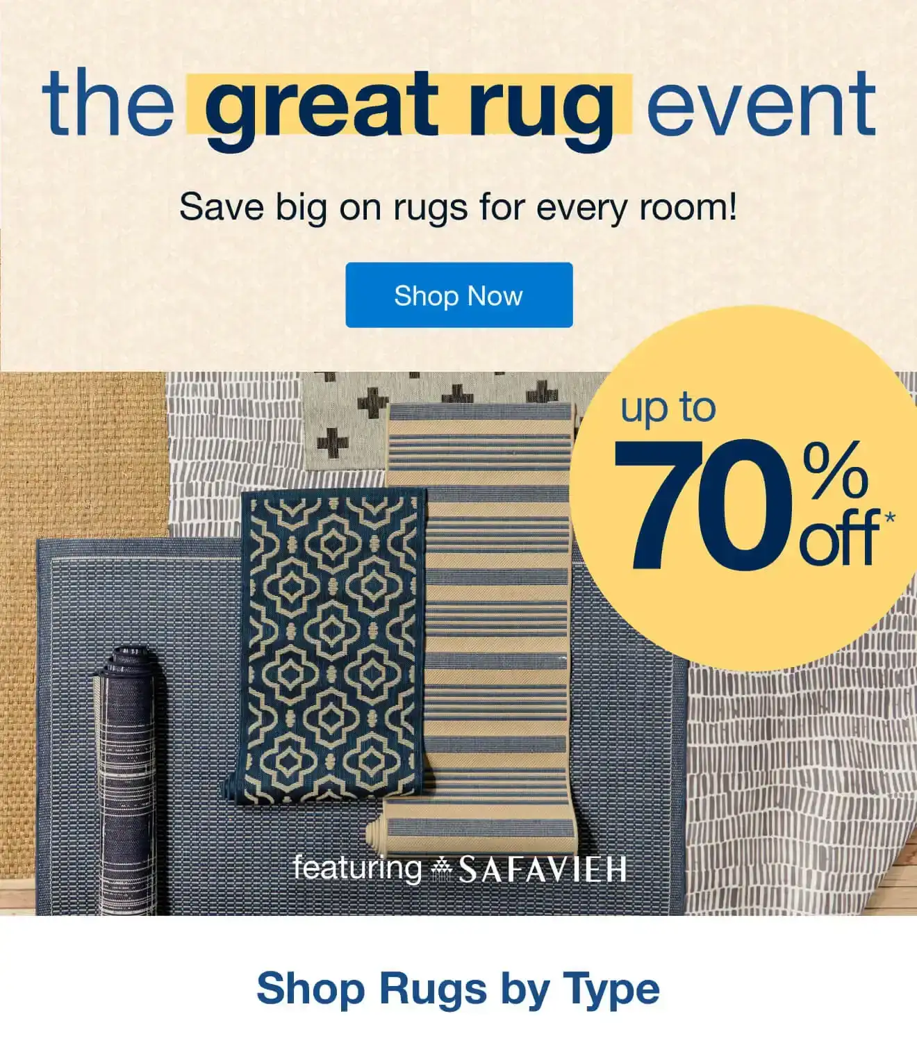 The Great Rug Event - Up to 70% off - Shop Now!