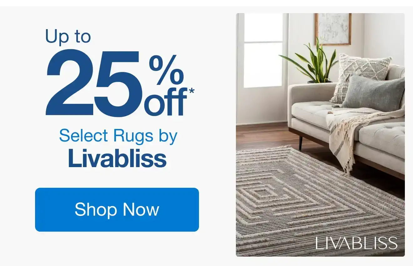 Up to 25% Off Select Rugs by Livabliss*