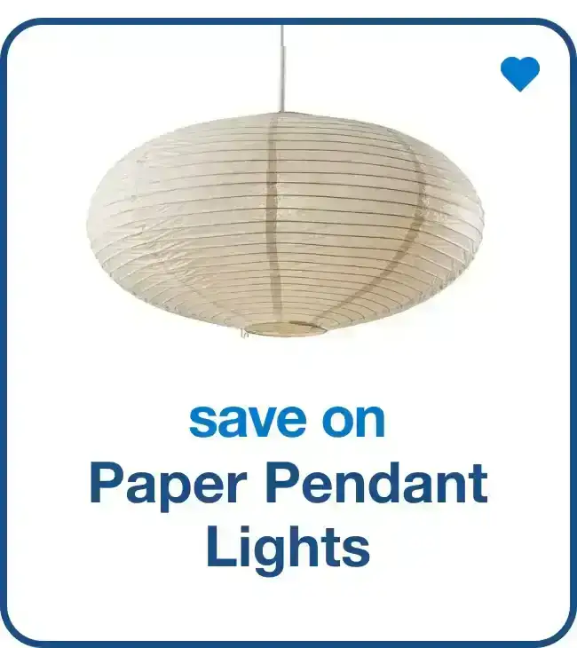 save on paper pendant lights