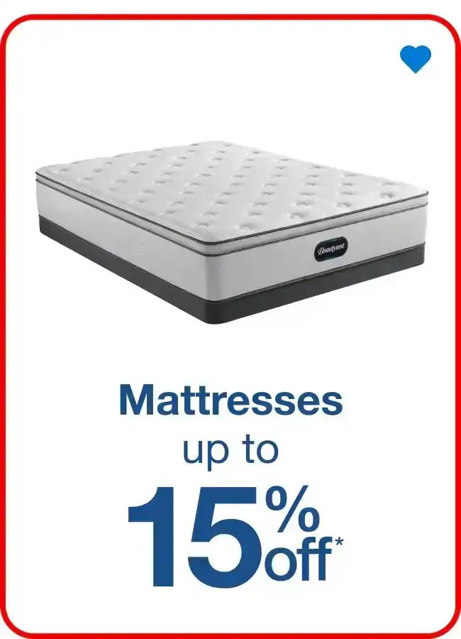 Up to 15% off Mattresses - Shop Now!