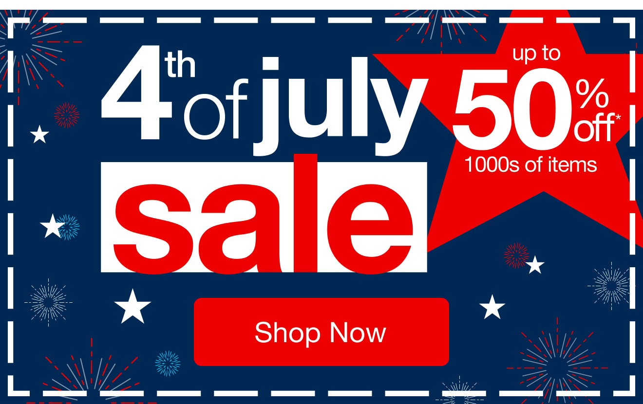 4th of July Sale - Up to 50% off 1000s of items - Shop Now!