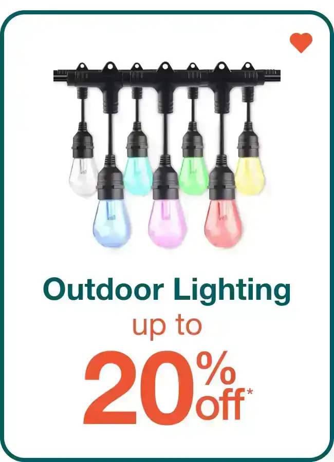 Outdoor Lighting Up to 20% Off