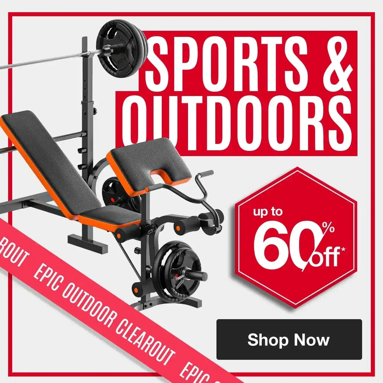 Sports and Outdoors Up to 60% off