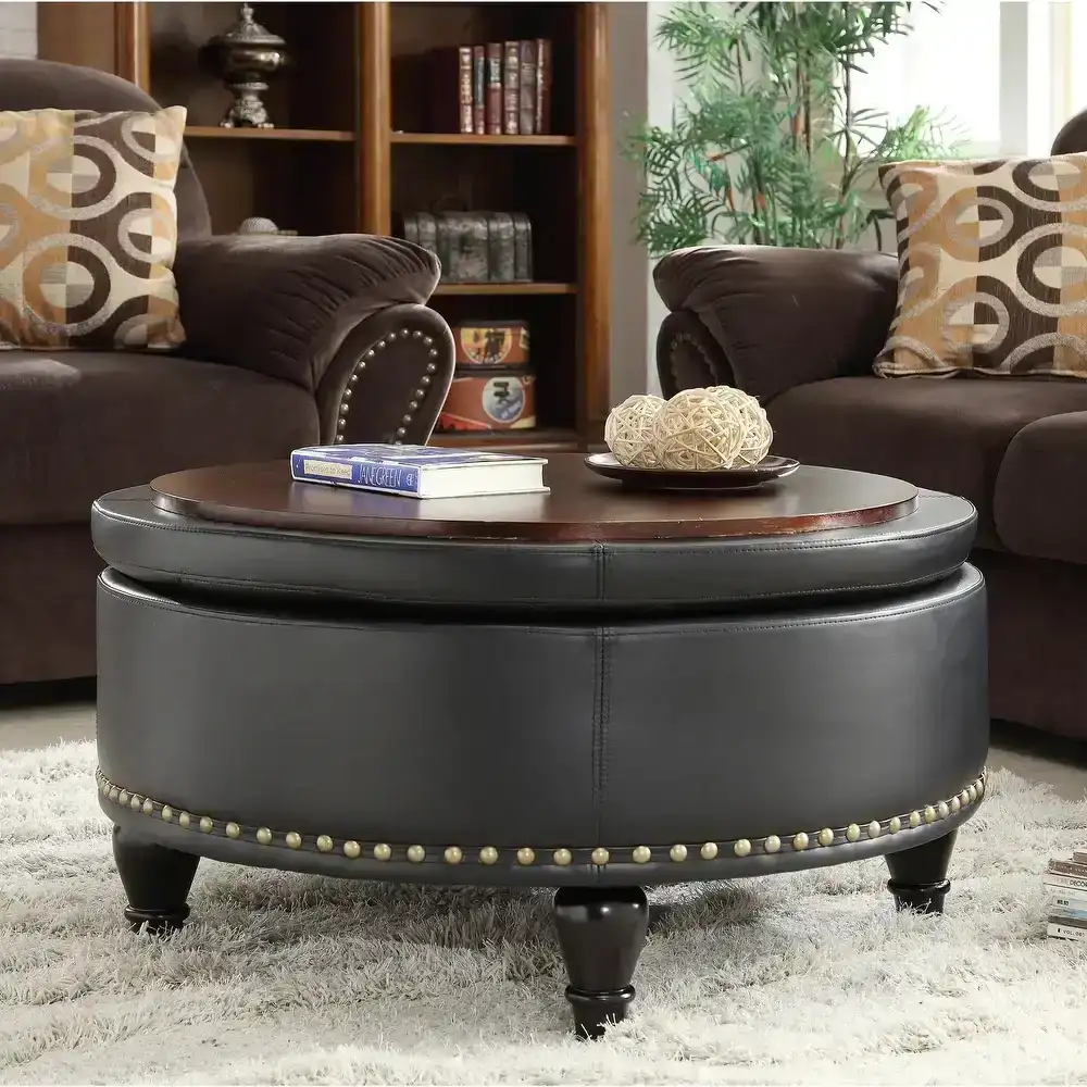 Copper Grove Payara Round Storage Ottoman