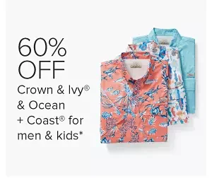 60% off Crown & Ivy & Ocean + Coast for men & kids