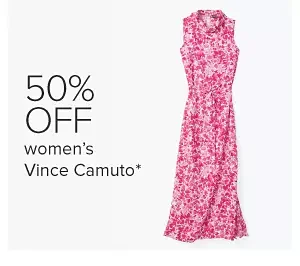 A pink dress. 50% off women's Vince Camuto.