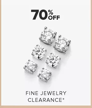 70% off fine jewelry clearance.