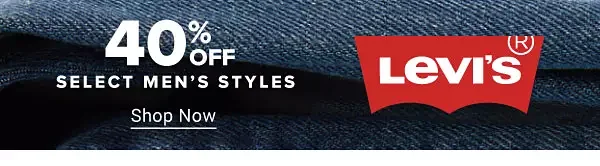 40% off select men’s styles. Levi’s. Shop now.