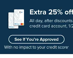 Two Belk credit cards Extra 25% off almost everything All day, after discounts when you open a Belk Rewards plus credit card account, 12/09-12/17. Coupon required. See If You're Approved With no impact to your credit score*