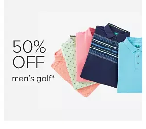 50% off men's golf.