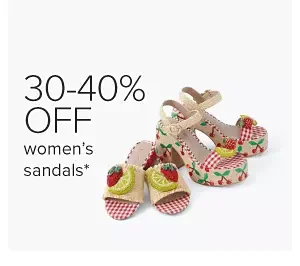 Two pairs of women's sandals. 30% off women's designer sandals.