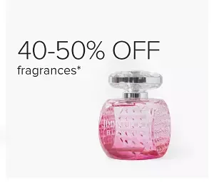 A perfume bottles. 40% off fragrances.