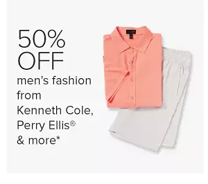Men's khaki shorts in blue, tan, beige and brown. 50% off men's fashion from Kenneth Cole, Perry Ellis and more.