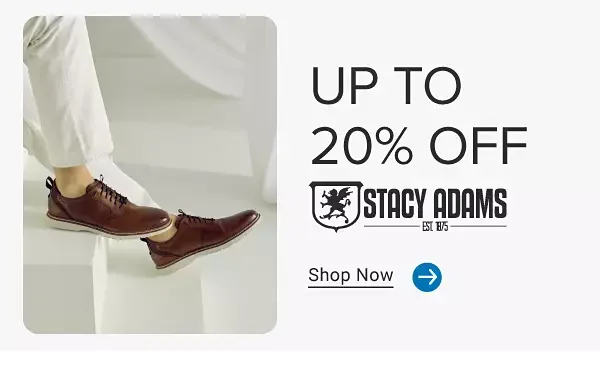 A man's feet in brown leather dress shoes. Up to 30% off Florsheim, Stacy Adams and Nunn Bush. Shop now.