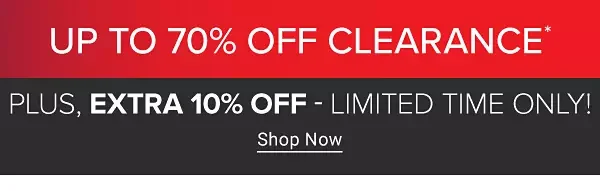 up to 75% off clearance. shop now.