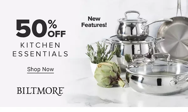 50% off kitchen essentials. Shop now.