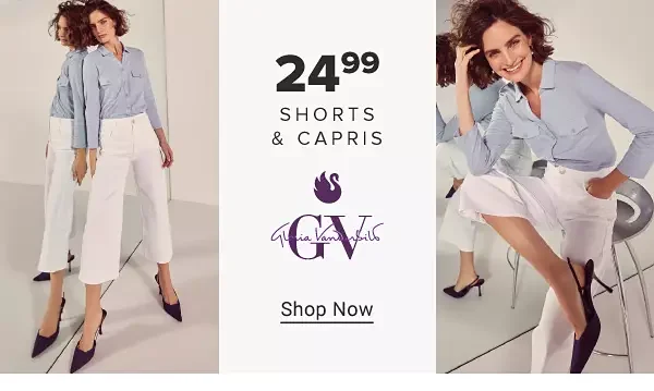 24.99 shorts and capris. Gloria Vanderbilt. Shop now.