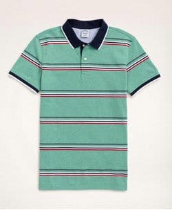 Slim-Fit Stretch Cotton Striped Polo Shirt